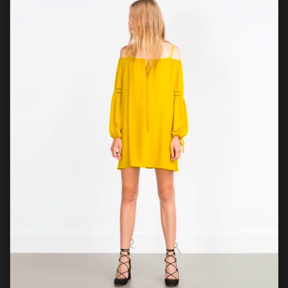 Zara Trafaluc Yellow Dress SMALL